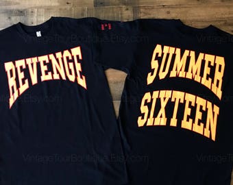 Drake Revenge Summer Sixteen Black Short Sleeve Tee Summer Sixteen Revenge Tour Drake Merch