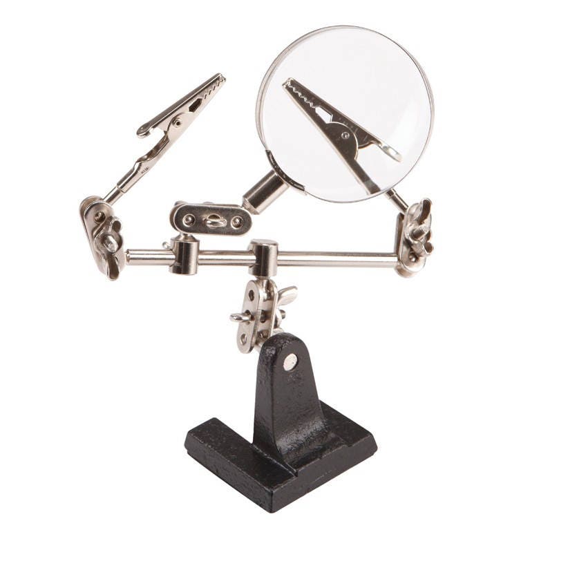 1 Magnifying Glass Tools Magnifier Loupe Work station Base and Clips