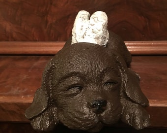 angel pug statue