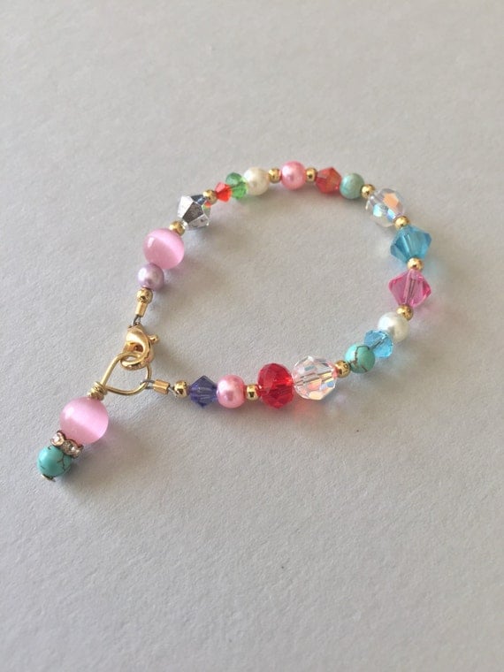 Items similar to Boho Baby Bracelet Rainbow Baby Bracelet Multi