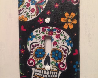 Light Switch Plate/ Sugar Skull/Day of the Dead/Dia de los Muertos