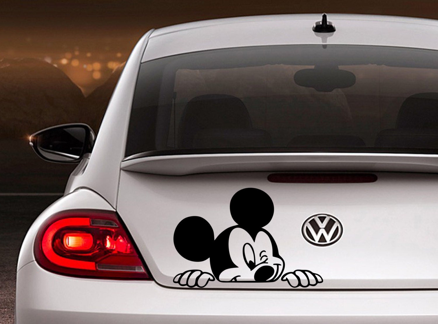 Inspired Mickey Mouse Car Decal Macbook Vinyl by BoomStickers