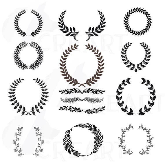 Download Laurel wreath clipart, Monogram Frames for Silhouette ...