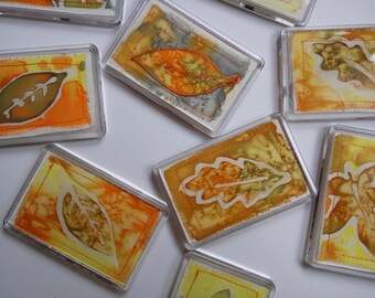 Fridge Magnet made with Hand Painted Silk