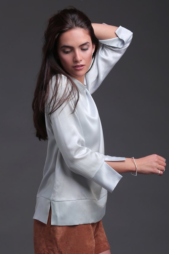 Silk top / silk blouse / silk shirt / natural silk blouse