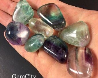 RAINBOW Fluorite - FLUORITE CRYSTAL Healing / Reiki / Wicca / Flourite Stones Natural Stones Flourite Crystal Rainbow Stone Rainbow Crystal
