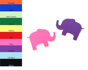 25 Pack - Paper Elephant Shape, Elephant Die Cut, Elephant Cut Outs, Paper Party Supplies, Paper Scrapbook Supplies