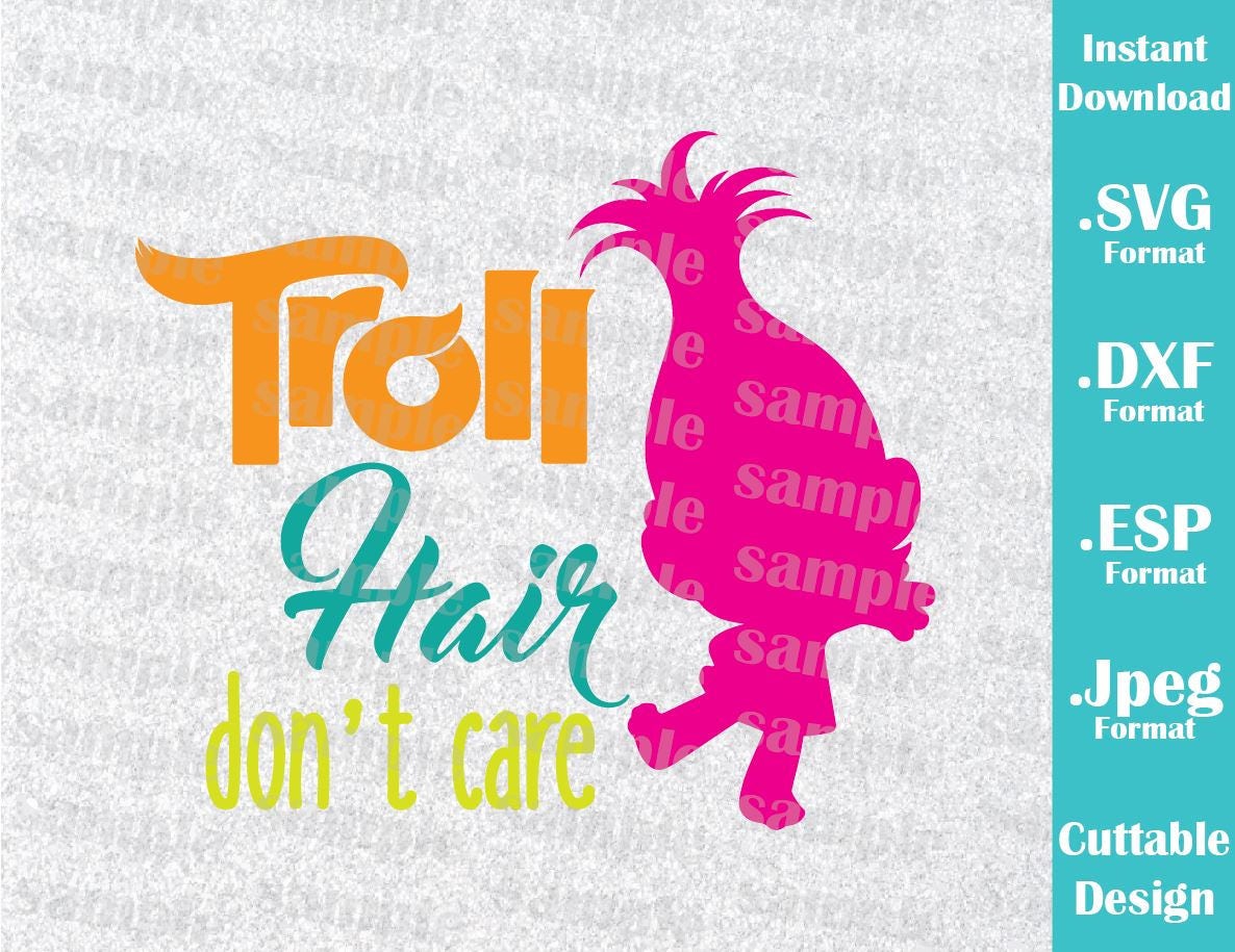 Download INSTANT DOWNLOAD Svg Trolls Princess Poppy Troll Hair Movie