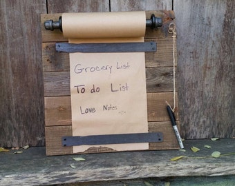 Rustic Memo Board-Reclaimed Wood Memo Board-Message Board-Farmhouse Pallet Wood Memo Board-Kitchen Memo Board-To Do List