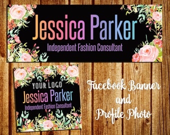 Facebook Cover Banner And Profile Picture - Instagram Cover - FB Group Cover Photo - Watercolor Flower - Pink Floral - Personalized
