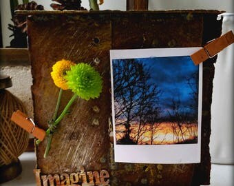 Industrial Picture Frame - Picture Frames, Rustic Home Decor, Indoor Tabletop, Home Decor, Reclaimed Metal, By Sensibly Rustic on Etsy