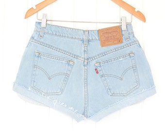 Levis High Waisted Shorts Levis Shorts Vintage Levi High Waisted Jean Shorts High Waist Shorts Denim Vintage Levi Shorts xs waist 28
