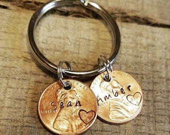 Lucky Coin, Mothers Day gift, Baby Shower gift, New Mom gift, Good Luck Charm, Fathers Day, Dads Gift, Lucky Penny, Keychain, Lucky Keychain