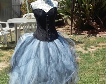 New style steam punk gothic tulle party dress