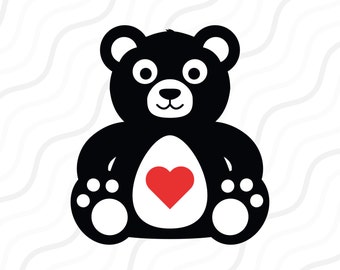 Teddy Bear SVG, Teddy Bear Clipart, Valentine SVG Cut table Design,svg,dxf,png Use With Silhouette Studio & Cricut_Instant Download