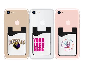 Logo Card Caddy | Phone Wallet | Logo Wallet | Photo Phone Accessory | Promo Item | Team Promo | Credit Card Pouch | Buisness Card Holder