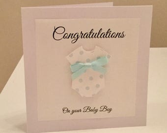 Baby boy card - new baby boy card - baby boy - it's a boy card - new baby boy - congratulations baby boy
