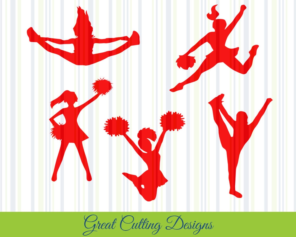 Download Cheerleader SVG Cut File DXF Cheer SVG Cricut svg Silhouette