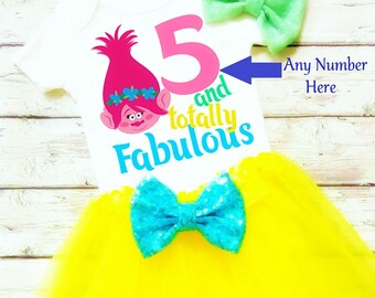 20% OFF- Trolls tutu outfit, Trolls birthday outfit, Trolls birthday shirt, Trolls tutu, Trolls Birthday tutu, 5th Birthday Outfit for Girl,