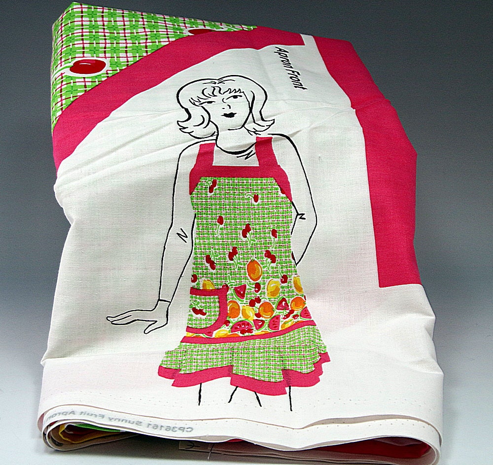 DIY APRON Kit Do It Yourself Easy Sewing Kit Cherries