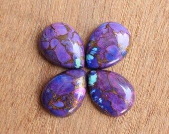 purple copper turquoise Natural pear shape Gemstone AAA All mm size - 7x10, 8x12, 9x13, 10x14, 12x16, 13x18, 15x20, 16x22, 18x25, 20x30