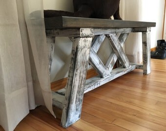 Bench, rustic bench, XX bench