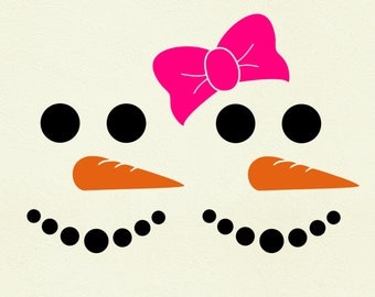Snowman Face SVG Clipart Cut Files Silhouette Cameo Svg for Cricut and Vinyl File cutting Digital cuts file DXF Png Pdf Eps vector clip art