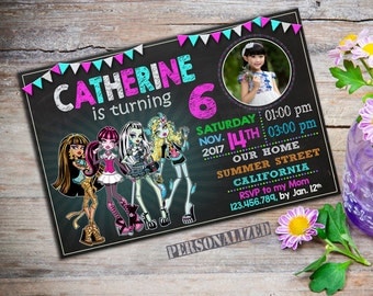 Monster High Invitation / Monster High Birthday / Monster High Party / Monster High Birthday Party / Monster High Printable_CB431