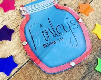 Reward Jar system, personalised, for children for good behaviour, chores or potty training