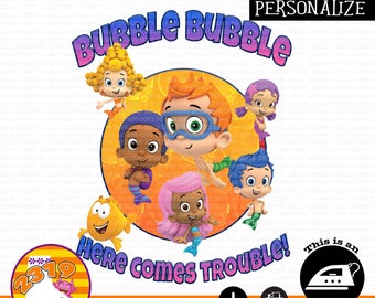 Bubble Guppies Shirt printable iron on, Gil Shirt printable iron on, Molly Shirt iron on, Mr. Grouper Iron On, Nonny Iron On, Oona Iron On