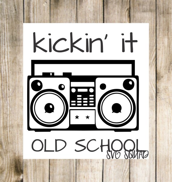 Download Kickin it old school boombox svg