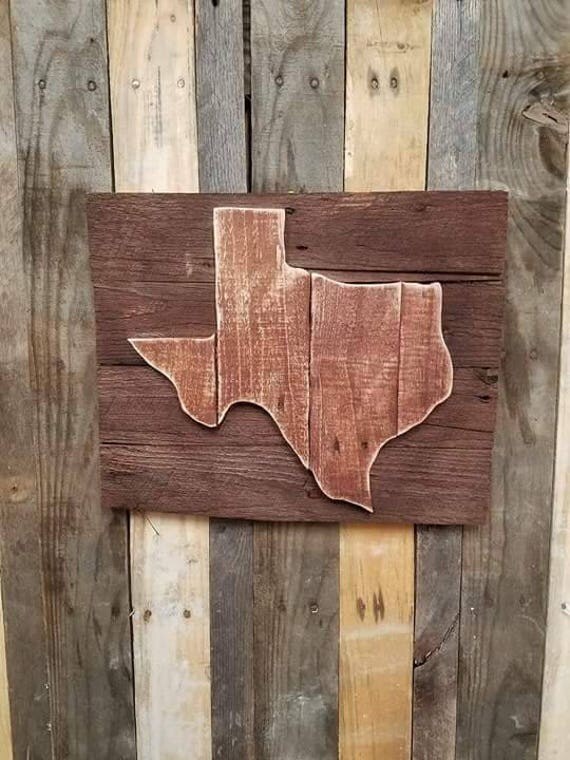 Items similar to Reclaimed Texas On Wood on Etsy