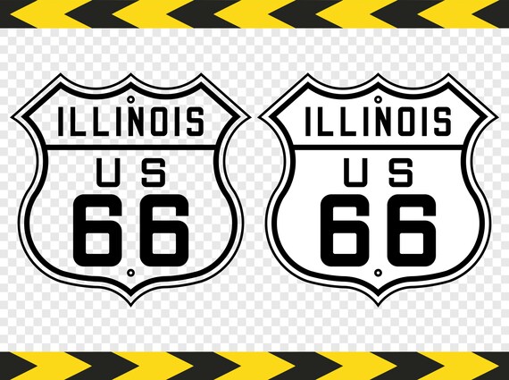 Download Route 66 sign SVG Clipart Illinois Decal Cricut Silhouette