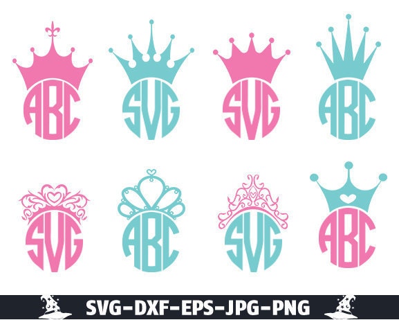 Free Free Princess Crown Monogram Svg 806 SVG PNG EPS DXF File