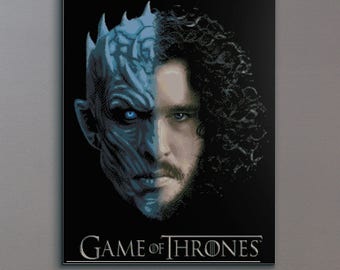 BUY 2 GET 1 FREE.Jon Snow Counted Cross Stitch Pattern Movie Cross Stitch Chart Embroidery Picture dmc Cross Stitch Printable pdf Download