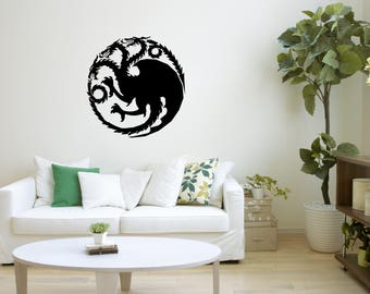Game of Thrones, House Targaryen, Wall Art Decal, Sticker Mural, Wall Decoration, Wall Picture, Home Decoration, Illustration,Big Sticker 20