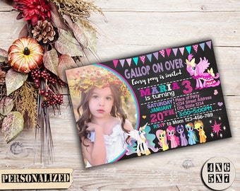 My Little Pony Invitation / My Little Pony Birthday Invitation / My Little Pony Party Invitation / My Little Pony Printable Invitation