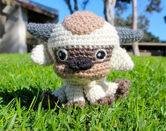 Crochet Appa Plushie, Appa Amigurumi, Handmade Sky Bison, Avatar the Last Airbender
