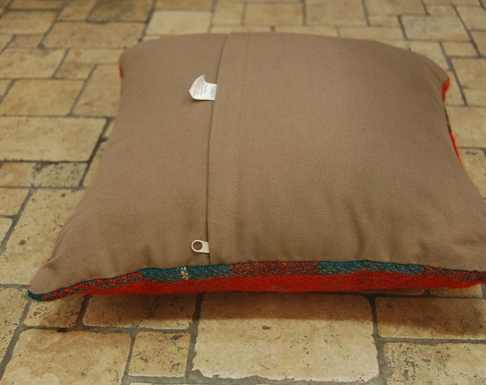 16''x16''/40x40cm,decorative pillow,kilim pillow,cushion cover,,vintage pillow,bohemian pillow,handwoven pillow,throw pillow,accent pillow,
