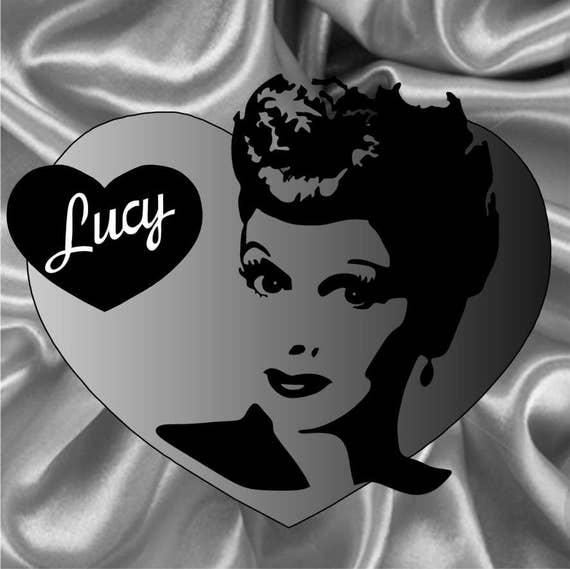 Download I Love Lucy SVG Cut Pattern for Cricut Re-size Heart