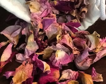 Dried rose petals-organic dried rose petals-organic rose petals-farewell toss-party favor-purple mix rose petals-Mothers Day gifts