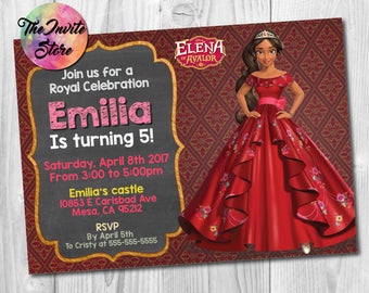 Elena of Avalor Invitation, Elena Invitation, Princess Elena, Elena of Avalor Invite, Elena Party, Elena Invite, Printable, Digital, AB-020