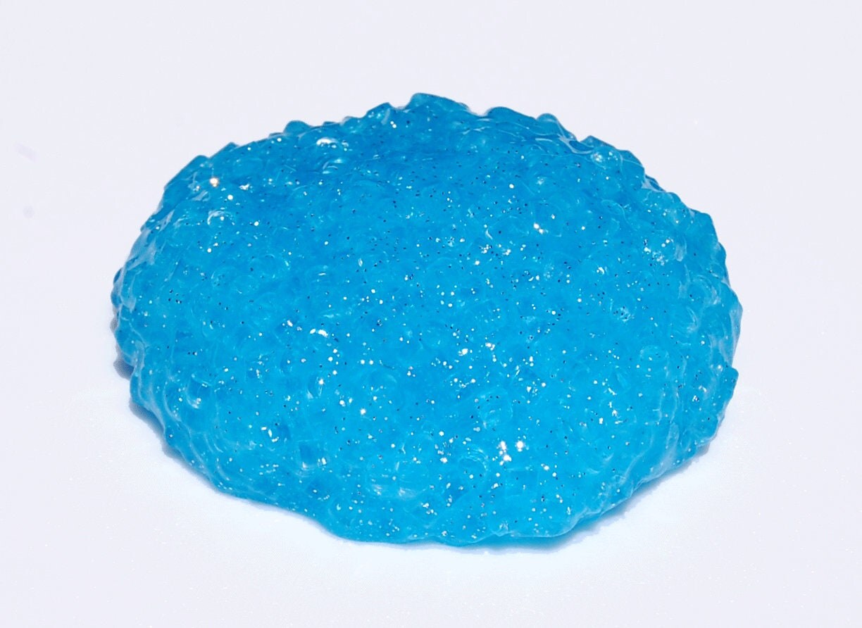 Crunchy Fishbowl Slime with Glitter Blue Fishbowl Pink
