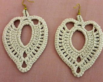 Beautiful drop earrings in pale green