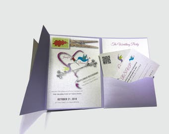 Hummingbird Wedding Invitation Suite - Wedding Invitation Kits - # 5