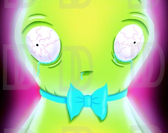 Kuchi Kopi, Digital Print, Art, Bob's Burger, Louise Belcher, Cute, Night Light