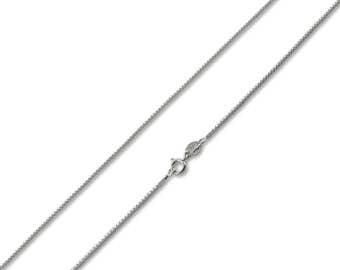 Sterling Silver 16 inch Italian Box Chain Necklace 1.2mm
