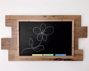 SOLD RENE Australian Upcycle Handmade Cafe Chalkboard Shelf Children Notice Sign Mini Wall Mount Kitchen wedding Wooden Blackboard Rustic Ch