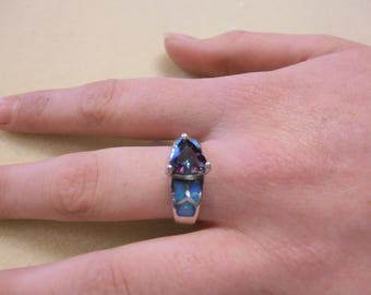 Beautiful Boulder Opal Topaz Green Amethyst and Purple