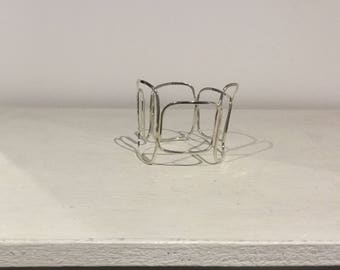 Modern silver bracelet forged